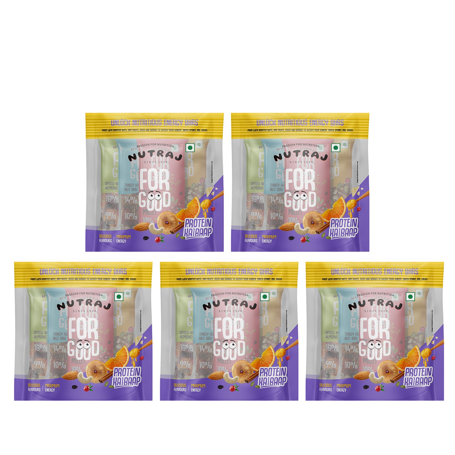 Nutraj For Good Daily Nutrition Protein Energy Nut Bar 100g (25g x 4 B