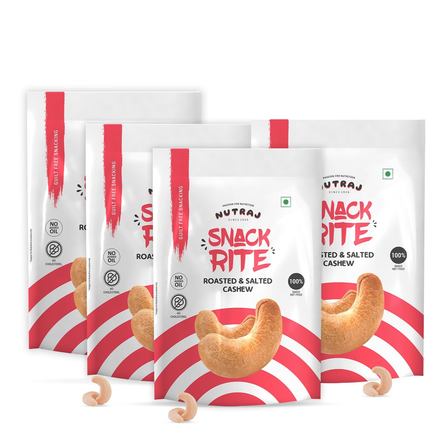 Nutraj Snackrite Roasted and Salted Cashew (Kaju) 150gm