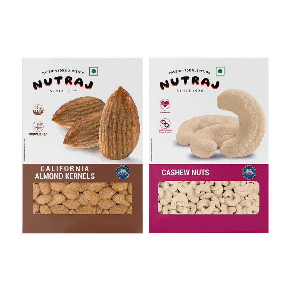 Nutraj Dry Fruits Combo 400g – California Almonds and Cashews 200g Eac